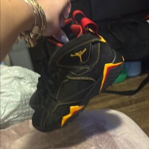 Black and Red Athletic Shoes